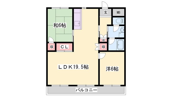 コーポ青山Ⅱの物件間取画像